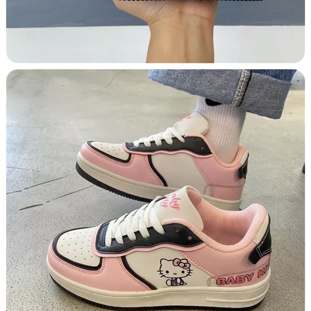 COPY - Brand new White and light pink last  pair super cute